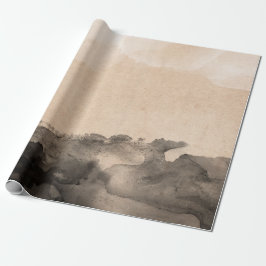 abstrakt Black Ivory Creamy Bläck Painting Urban Presentpapper