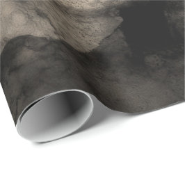 Abstrakt Black Ivory Creamy Bläck Painting Urban Presentpapper