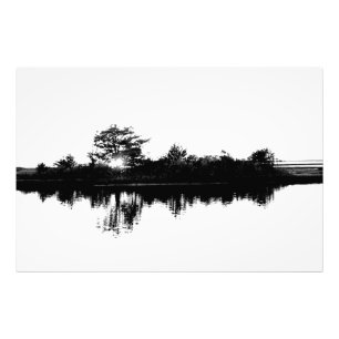 Abstrakt Bläck liggande, med vit bakgrund Fototryck