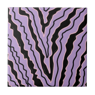 Abstrakt Black Lila Marble Rand Modern Kakelplatta
