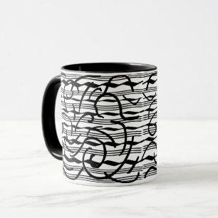 abstrakt Black linjer art Mugg