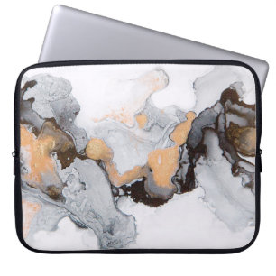 Abstrakt bläck och akrylbakgrund. Trend 2018. L Laptop Fodral