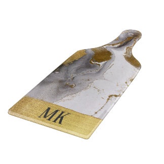 Abstrakt Black och Guld Agate Marble Swirl