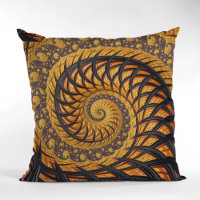 Abstrakt Black och Guld Spiral Fractal