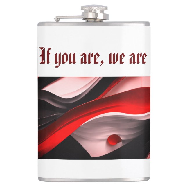 Abstrakt Black & Red Collection Modern - 8 Oz Fickplunta (Framsidan)
