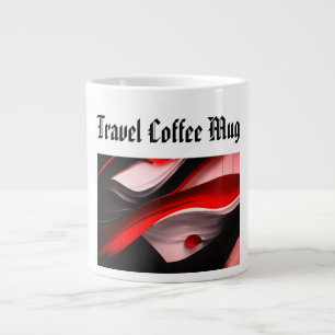 Abstrakt Black & Red Collection Modern Desig Jumbo Mugg
