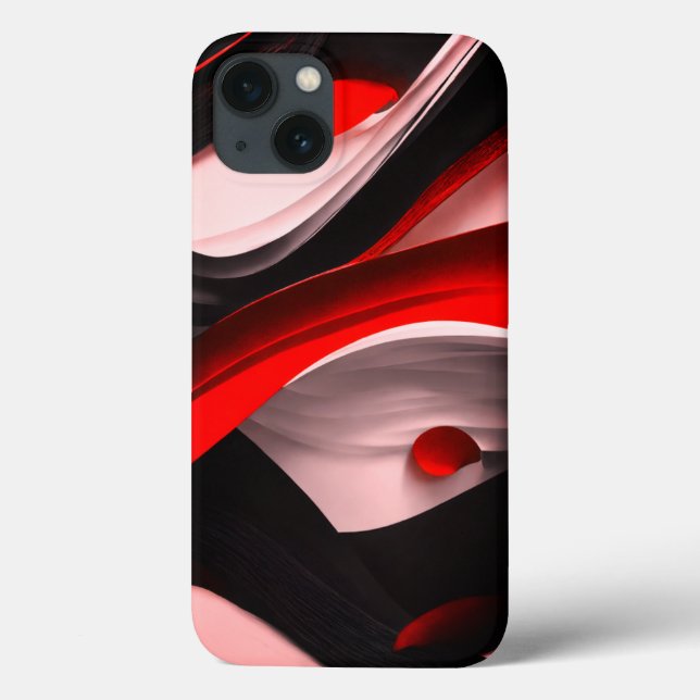 Abstrakt Black & Red Design Premium Electronics - (Baksida)