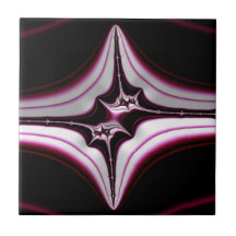 Abstrakt Black Rosa Spiky Fractal Symmetry