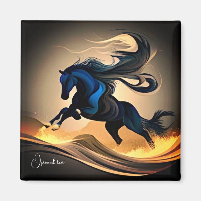 Abstrakt Black Stallion i Desert Magnet (Framsidan)