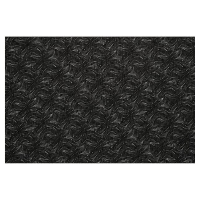 Abstrakt Black Swirl Mönster Tyg (Fat Quarter)
