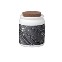 Abstrakt Black & White Digital Art Candy Dish