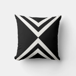 Abstrakt Black & White Stripe Dekorativ kudde