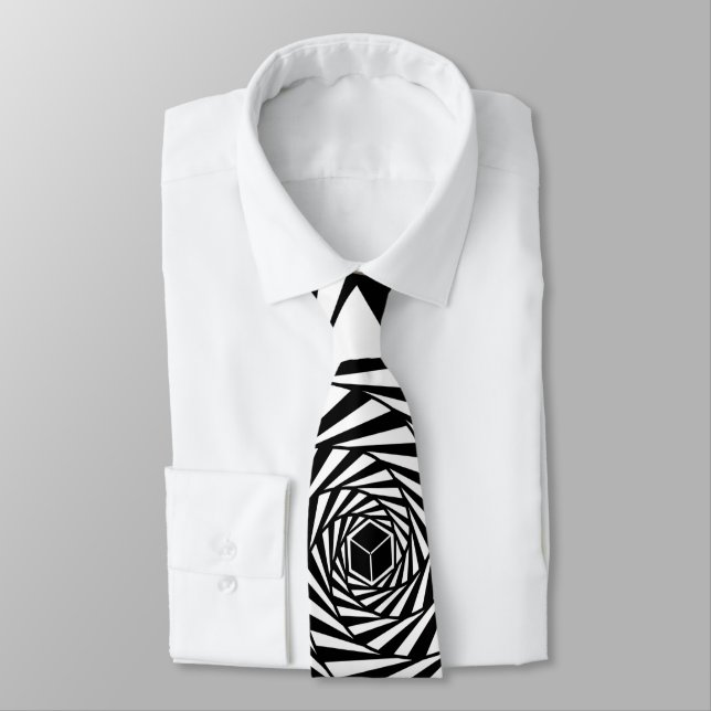 Abstrakt Black & White Swirl Spiral Stairway Slips (Bunden)