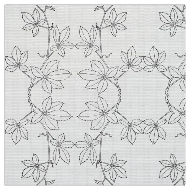 abstrakt black&whitemönster med leaves. tyg (Provkarta)