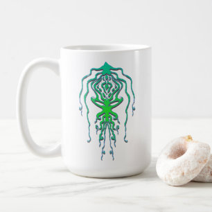 Abstrakt bläckfisk tribal tatuering design kaffemugg