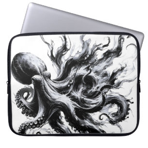 Abstrakt bläckfluid åttaarmad bläckfisk Kraken Laptop Fodral