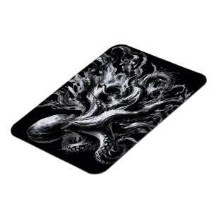 Abstrakt bläckvätska Bläckfisk Kraken Magnet