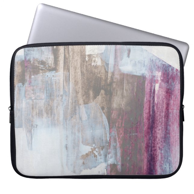 Abstrakt blandad mediebild. Handmålad ryggmärg Laptop Fodral (Framsidan)