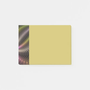 Abstrakt Blank Trippig Färgrik 3D Fraktal Konst Post-it Block