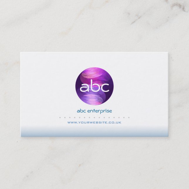 Abstrakt blått cirklar logotypvisitkorten visitkort (Framsida)