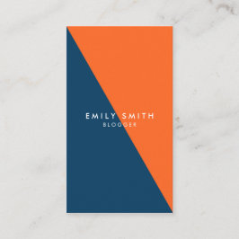 Abstrakt blått och orange massmedia för visitkort