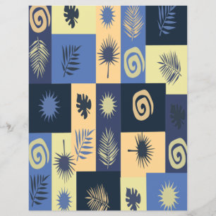 Abstrakt Blått Scrapbookpapper