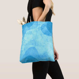 “Abstrakt Blått Vattenfärg Modern Ocean Tygkasse