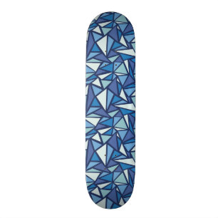 Abstrakt blåttisCrsytal mönster Mini Skateboard Bräda 18,7 Cm