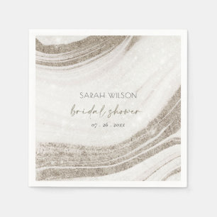 Abstrakt Blek Guld marble Agate Möhippa Pappersservett