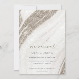 Abstrakt Blek Marble Agate Vow Renewal Inbjudan