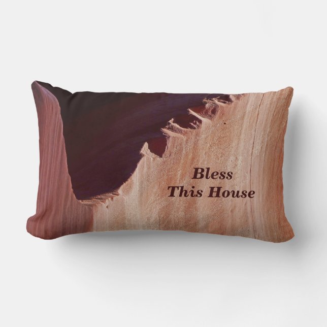 Abstrakt Bless House Southwest Red Rosa Lumbarkudde (Framsida)