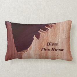 Abstrakt Bless House Southwest Red Rosa Lumbarkudde