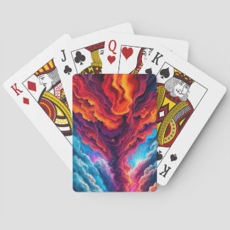Abstrakt Blixtfärgstorm Casinokort
