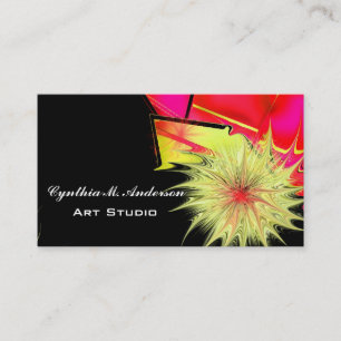 Abstrakt blom- konststudiovisitkort visitkort