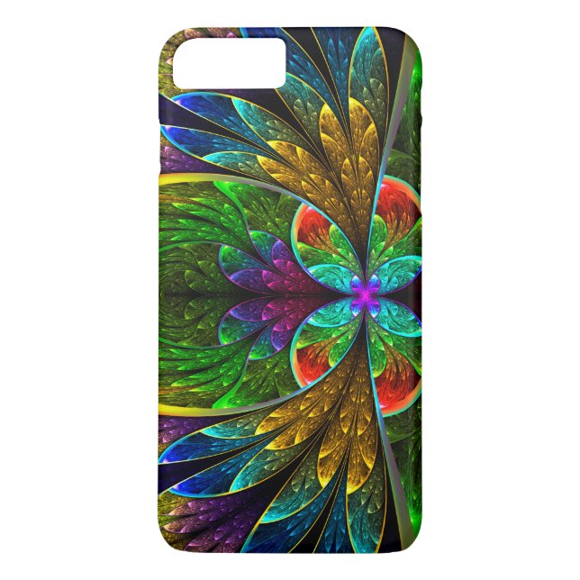 Abstrakt blom- målat glassmönster Case-Mate iPhone skal (Baksida)