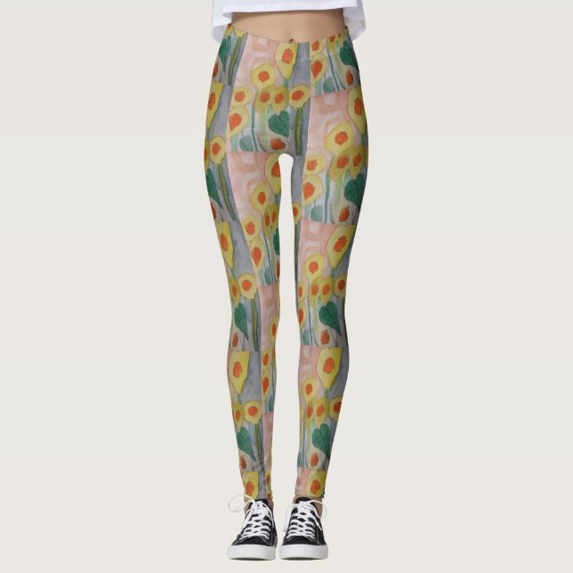 Abstrakt Blomkål Leggings (Framsida)