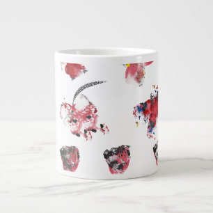 Abstrakt blomkruka jumbo mugg