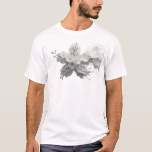 ABSTRAKT BLOMMA 36 Trendig tryckt skjorta T Shirt