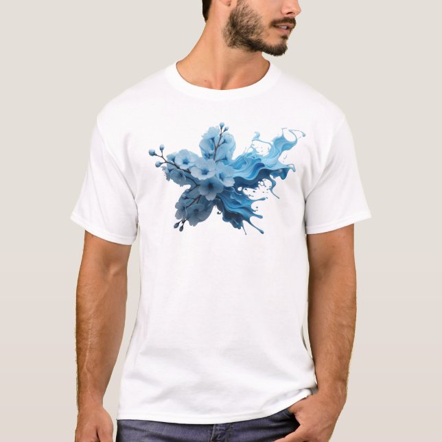 ABSTRAKT BLOMMA 37 Kreativ Modeträja T Shirt (Framsida)