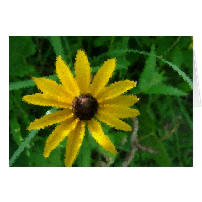 Abstrakt blomma hälsningskort (Framsidan Horizontal)