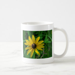 Abstrakt blomma kaffemugg