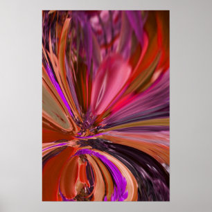 Abstrakt blomma poster