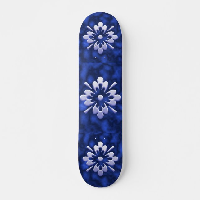Abstrakt blomma skateboard bräda 19,5 cm (Framsida)