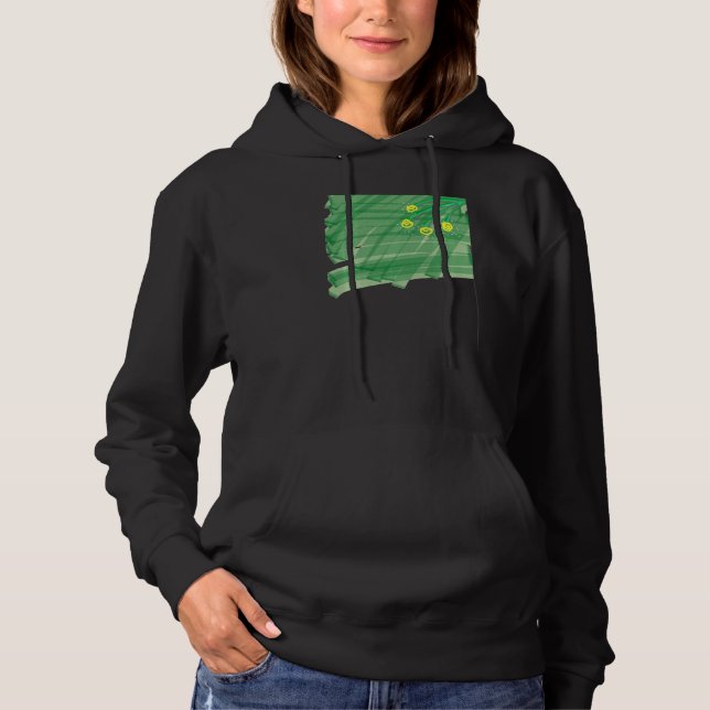Abstrakt blomma t shirt (Framsida)