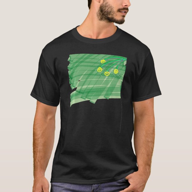 Abstrakt Blomma T Shirt (Framsida)