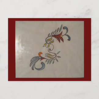 abstrakt blomma. vykort