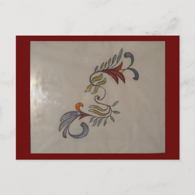 abstrakt blomma. vykort (Framsida)