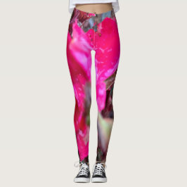 Abstrakt blommadamasker leggings