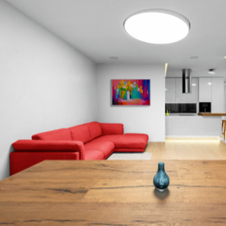 abstrakt-blomman vas canvastryck