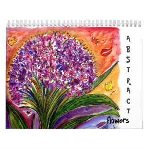 Abstrakt blommar kalendern kalender